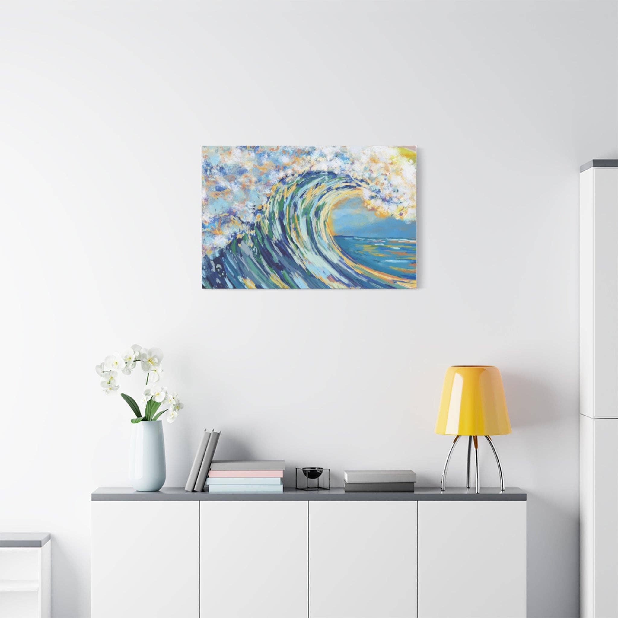 Blue Cava - Wholesale Canvas Art - Ocean Wave Art Canvas Print - Stretched 1.25" Depth26