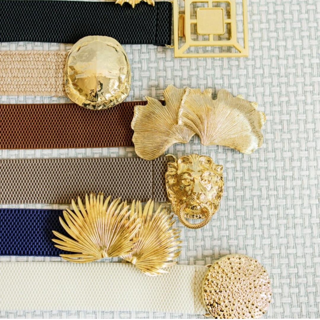 Garland Bags - Wholesale Riemgesp - Dames - Verwisselbare artisanale ceintuurgesp met schildpadschild in goud3