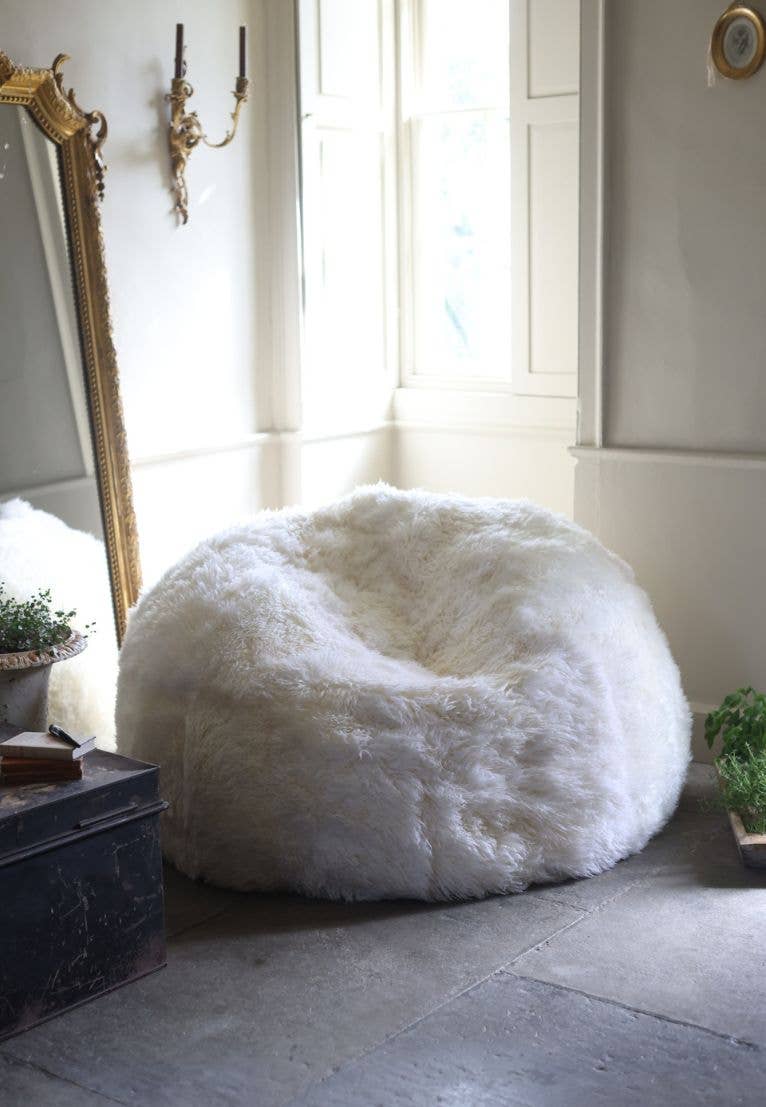 Owen Barry Ltd - Wholesale Chair - Sheepskin XL Beanbag Yetti Ivory White | Sumo by Owen Barry2