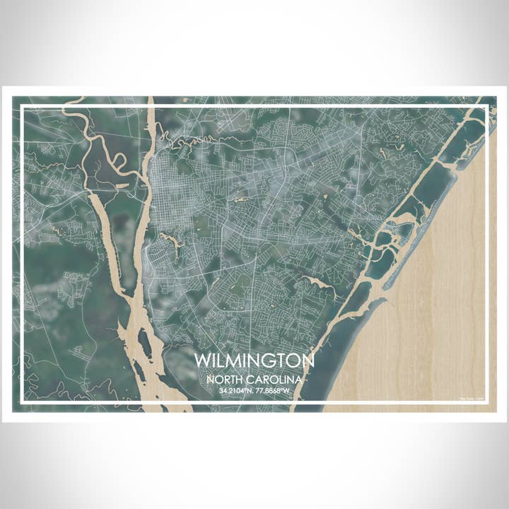 JACE.design – wholesale Art print – Wilmington NC Map Print Afternoon