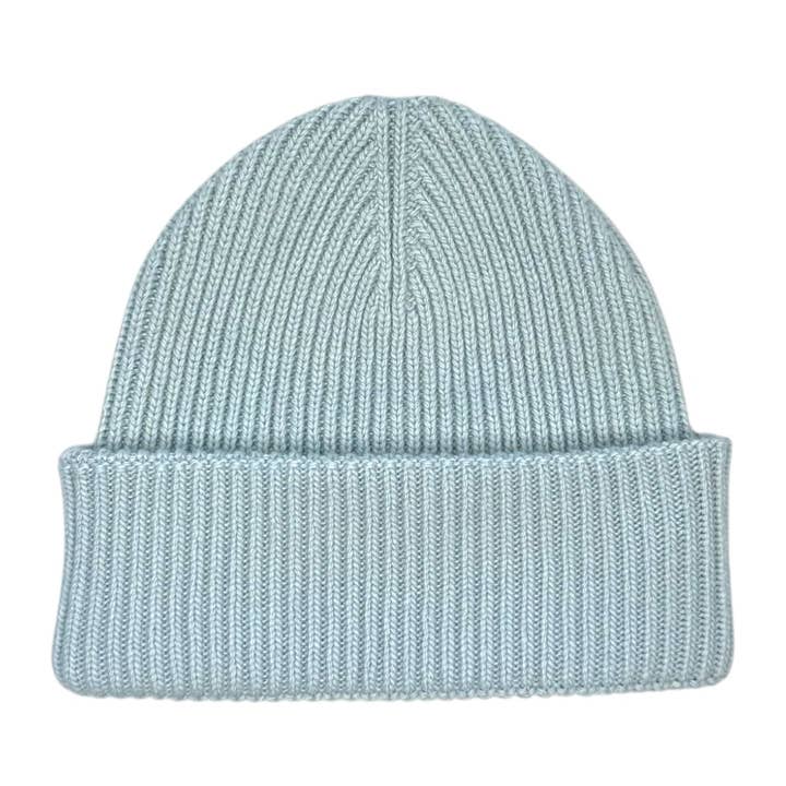 BONNET À DOUBLE REVERS BLEU GLACÉ pour la vente par BeCap