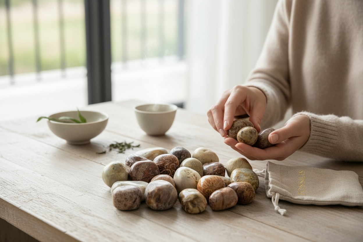 Quasar Gems USA - Venta al por mayor Piedras/cristales espirituales - Coral fósil pulido en bolsa de 1 kg (2,2 lbs)2