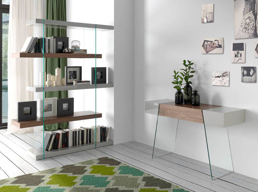 ANGEL CERDA - Wholesale Console Table - Console with central part in walnut veneered wood1