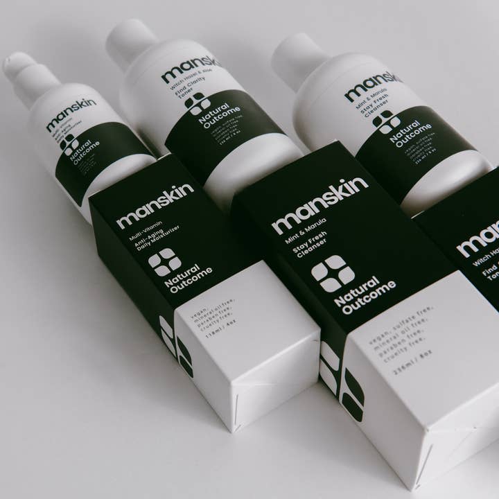 Natural Outcome Skincare - Wholesale Facial Care Set/Kit - Men's - Man Skin Daily 3 Step Regimen Face Set1