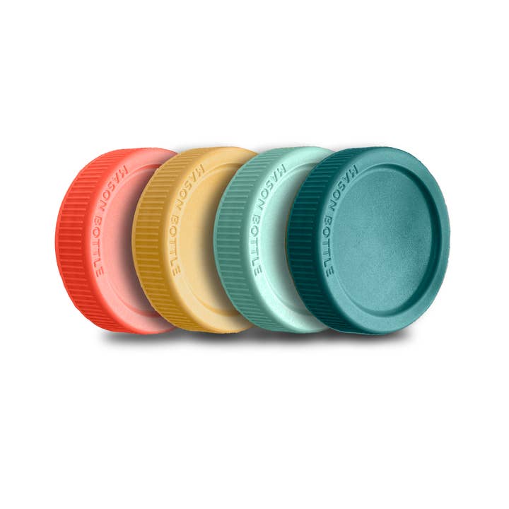 Mason Bottle - Wholesale Food Storage Container - Plastic Mason Jar Storage Lids, Single Piece