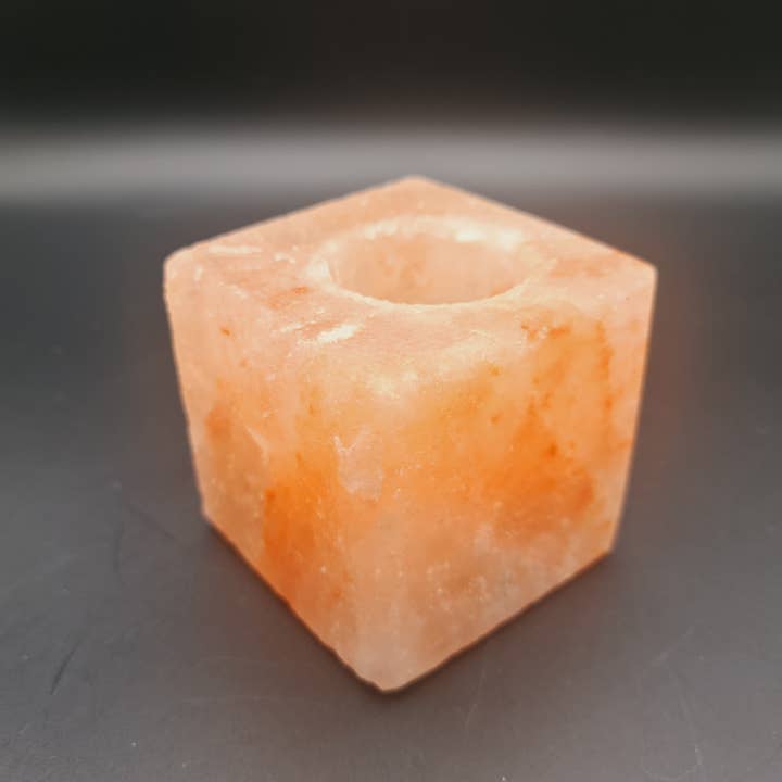 Portavelas de sal del Himalaya - Cubo para venta al por mayor de Gemstone Gifts Ltd.