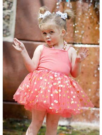 The Hair Bow Company - Wholesale Tutu - Kids - Gold Polka Dot Girls Tutu