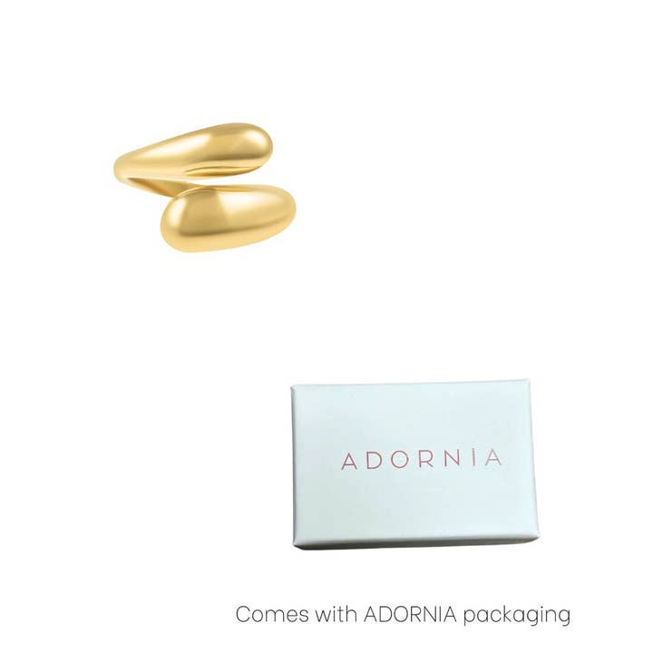 Adornia - Wholesale Band/Stacked Ring - Tarnish Resistant Overlapping Chunky Bands Ring2