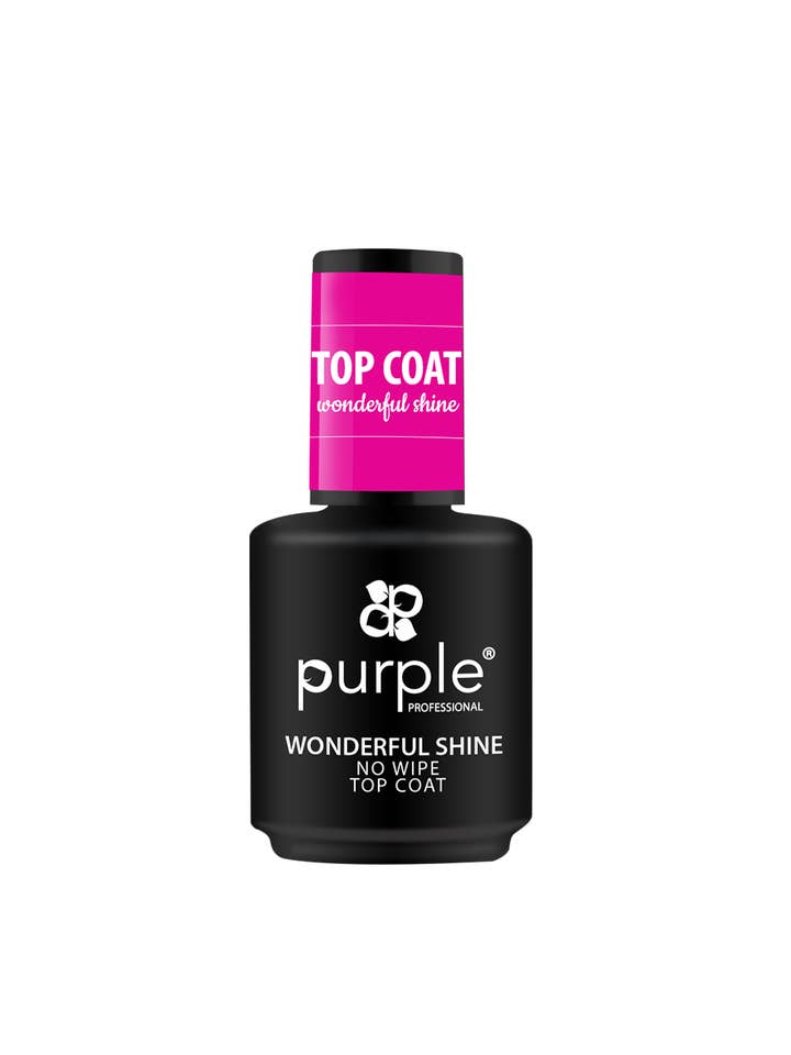 Wonderful Shine No Wipe Top Coat for wholesale by Purple Professional