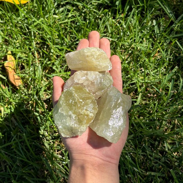 Earths Elements Wholesale - Vente Pierre et cristal de spiritualité - Cristal Brut - Calcite Verte - Petit, 1lb1