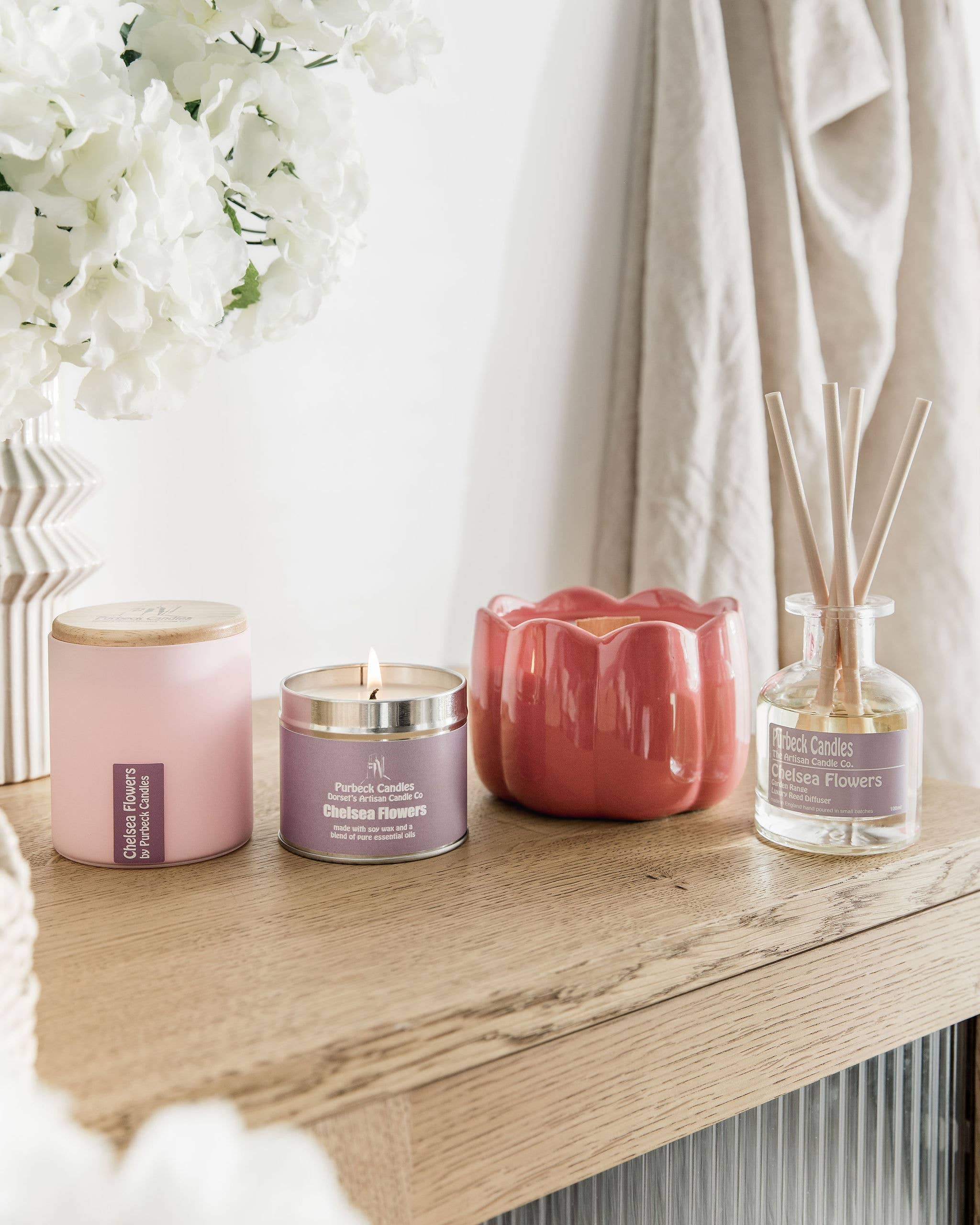 Purbeck Candles – wholesale Travel candles – Signature Range Candle in a Tin - Chelsea Flowers1