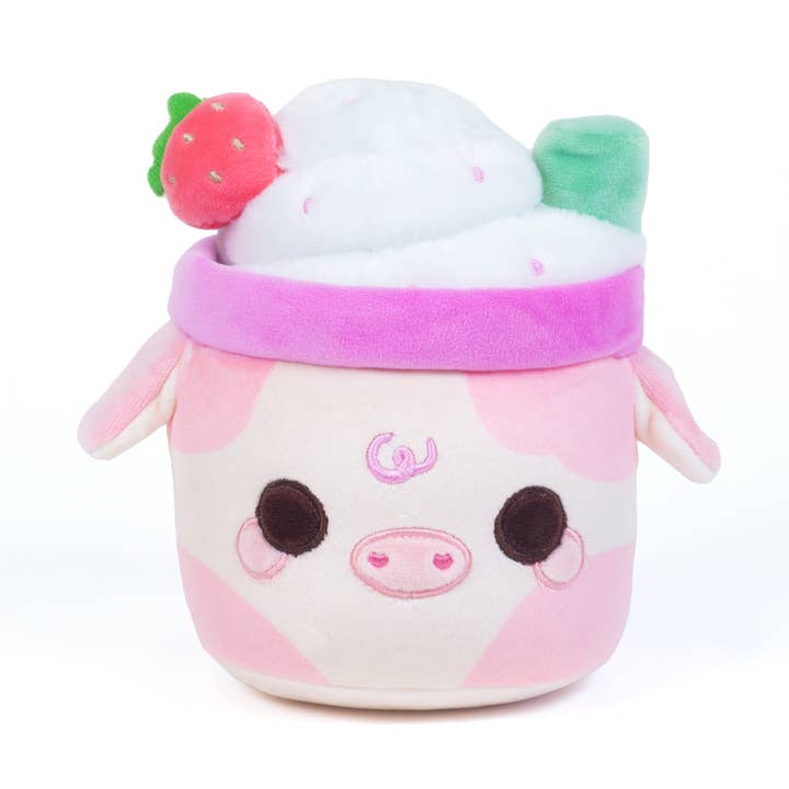 Lil Series - Strawberry Mooshake (Strawberry-Scented Plush) for wholesale by Cuddle Barn, Inc.