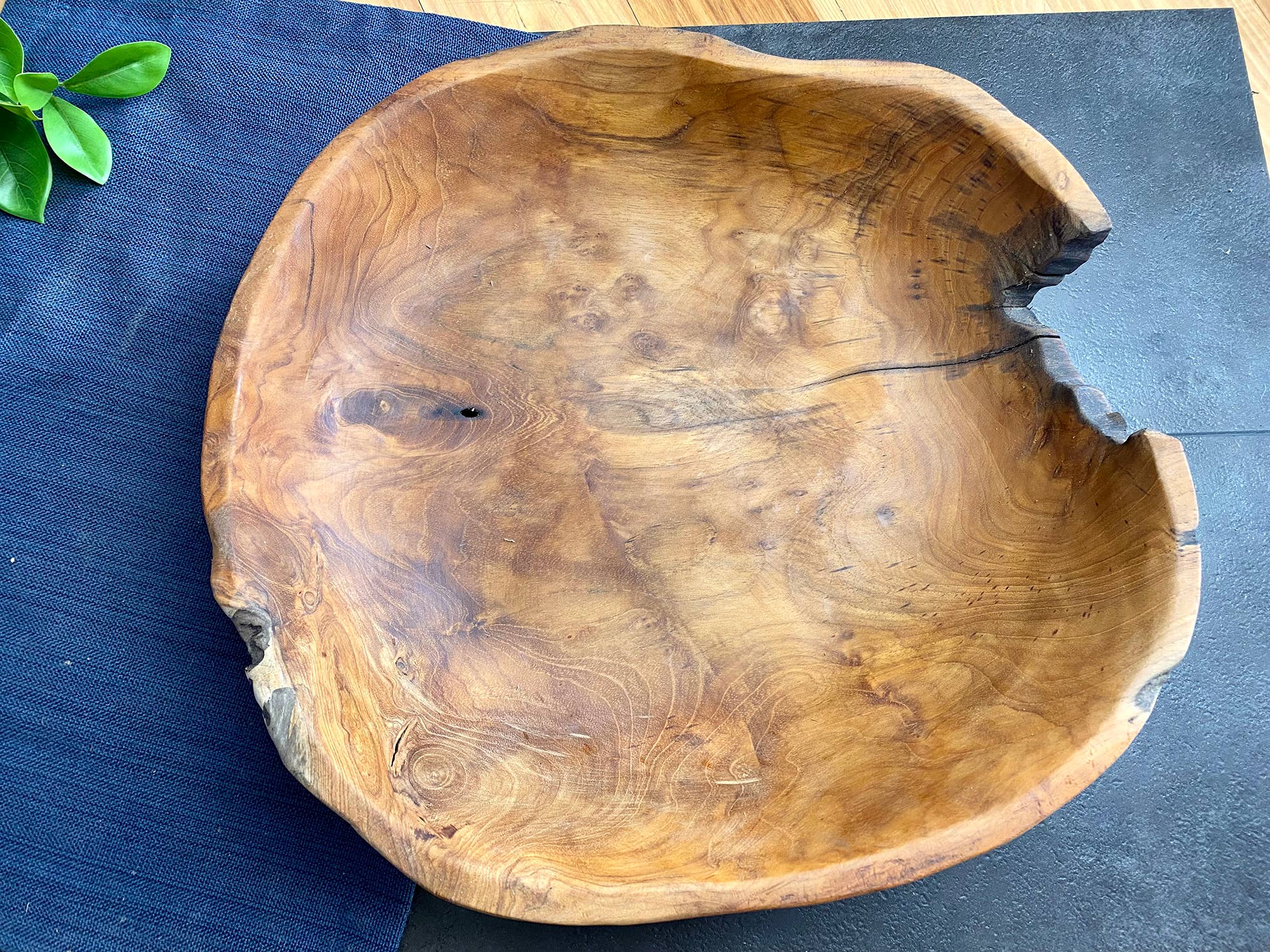 Tuckahoe Hardwoods - Wholesale Bowl - Large Live Edge Salvaged Teak Bowl - Hand Carved Wood Bowl2