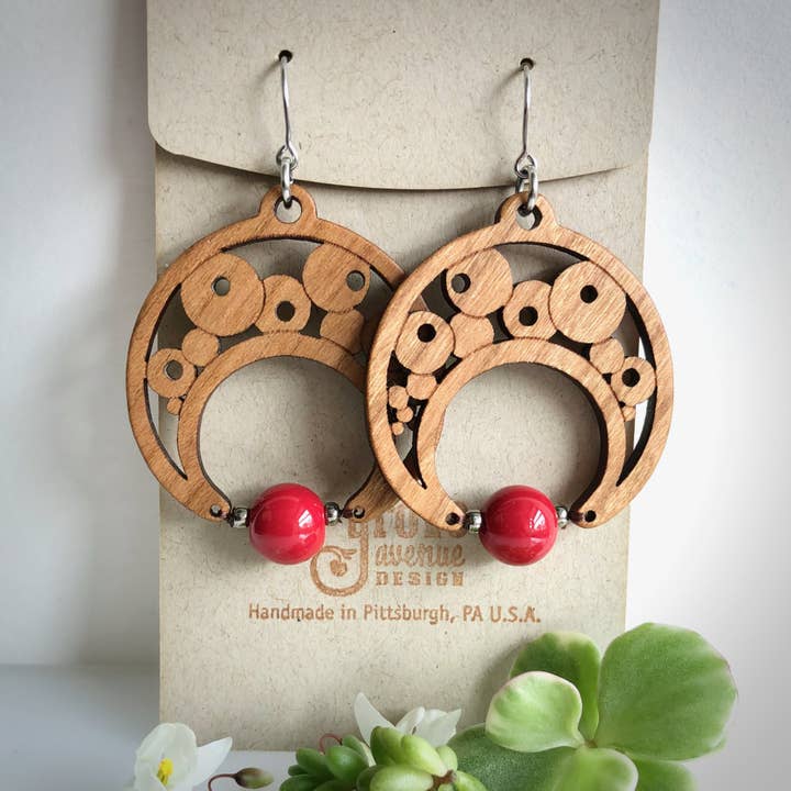 Floating Bubbles Earrings for wholesale by Grove Avenue Design