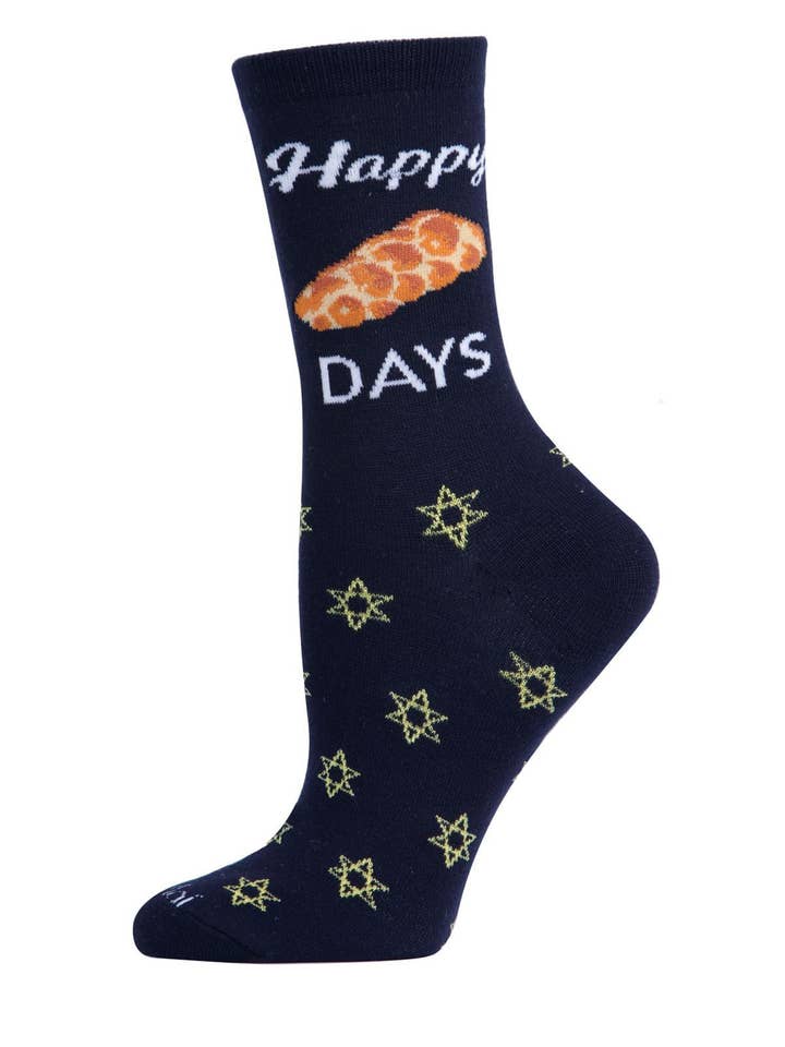 Infinity Classics International Inc. – wholesale Socks – Women's – MeMoi Happy Challah Days Holiday Crew Socks3