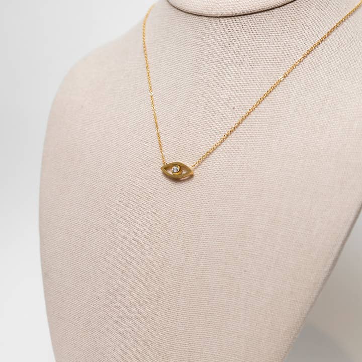 FITISH - Wholesale Pendant/Charm Necklace - Open Gold Evil Eye Necklace - Waterproof Necklaces