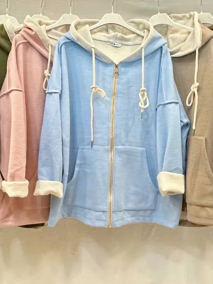 Mimi & Gogo - Vente Sweat à capuche – femme - Gilet À Capuche Avec Zip @7463_GiZipEpais
17