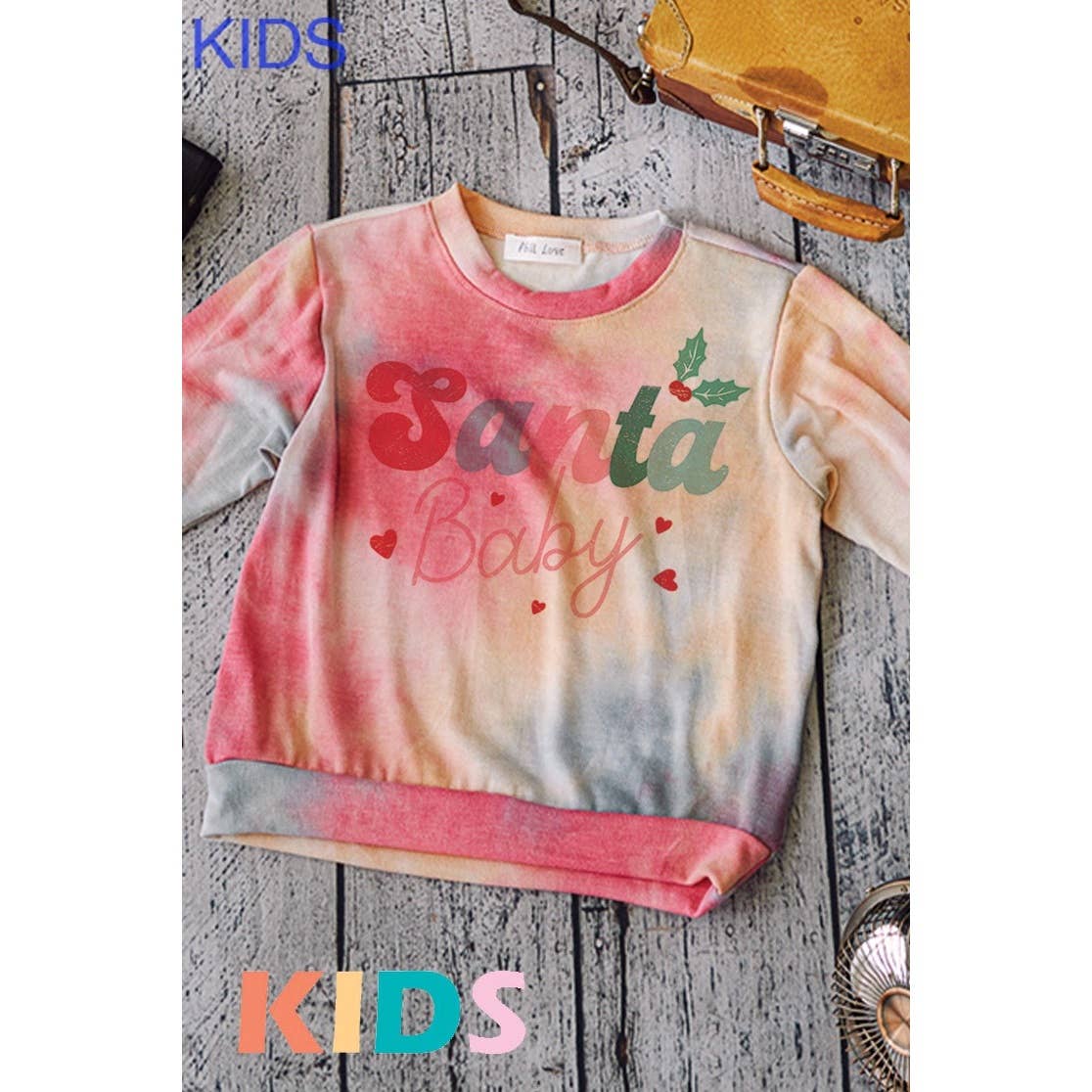 Phil Love - Wholesale Sweatshirt - Kids - Kids Santa baby print Soft Sweatshirt0