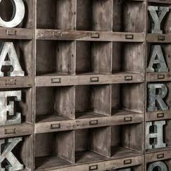 Vagabond Vintage – wholesale Display shelf – Extra-Large Rustic Recycled Pine Twelve Compartment Display