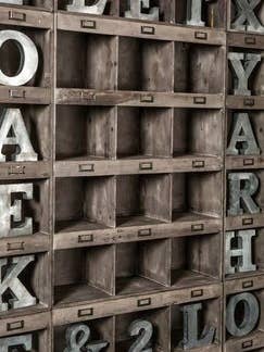 Extra-Large Rustic Recycled Pine Twelve Compartment Display for wholesale by Vagabond Vintage