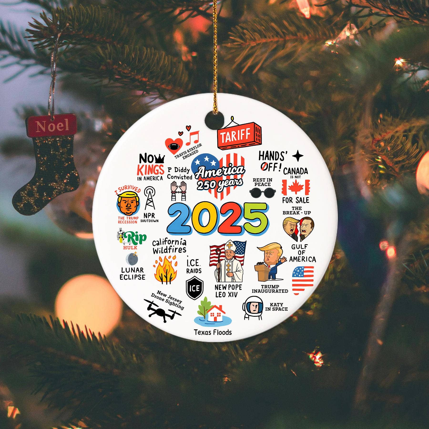 TMLECOM LTD – wholesale Ornament – 2025 Year in Review Christmas Ornament, Christmas Ornament1