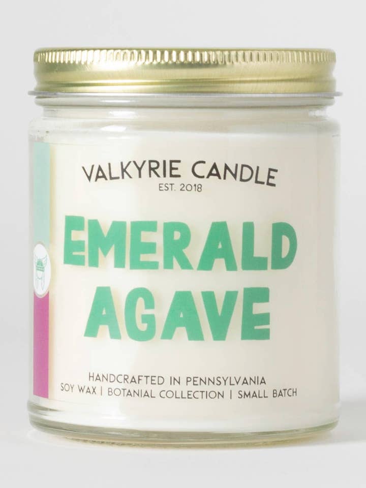 Emerald Agave Soy Candle for wholesale by Cedar Witch Goods