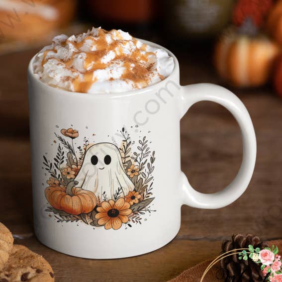 Kaffemugg - Halloween Ghost Pumpkin för wholesale av Words of Ivy