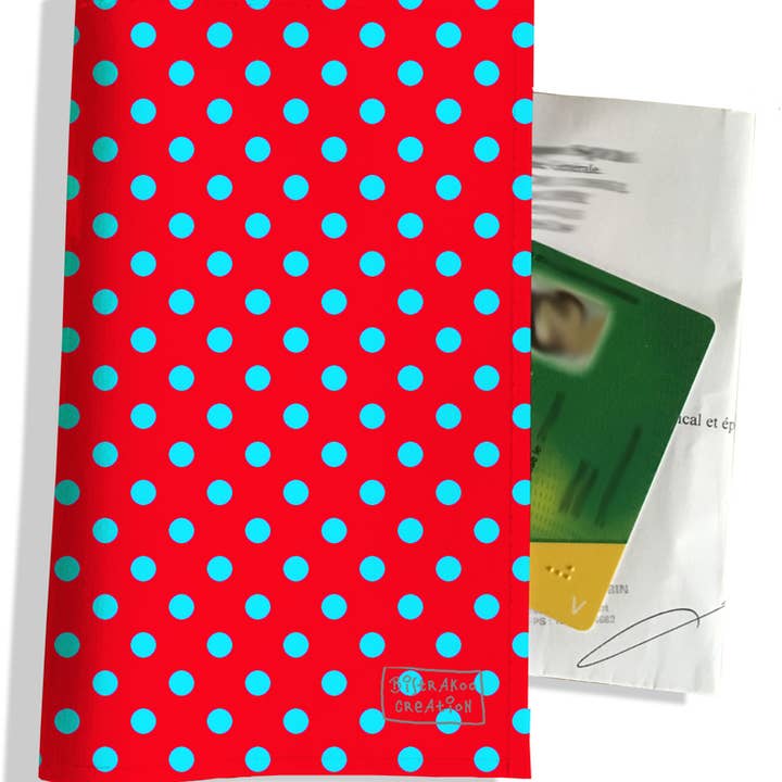 Pequeno receituário pontos azuis vermelhos por atacado de BISTRAKOO