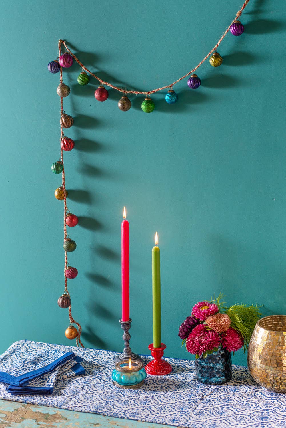 Ian Snow Ltd - Vente Décoration de Noël - Guirlande de Boules en Verre Givré0