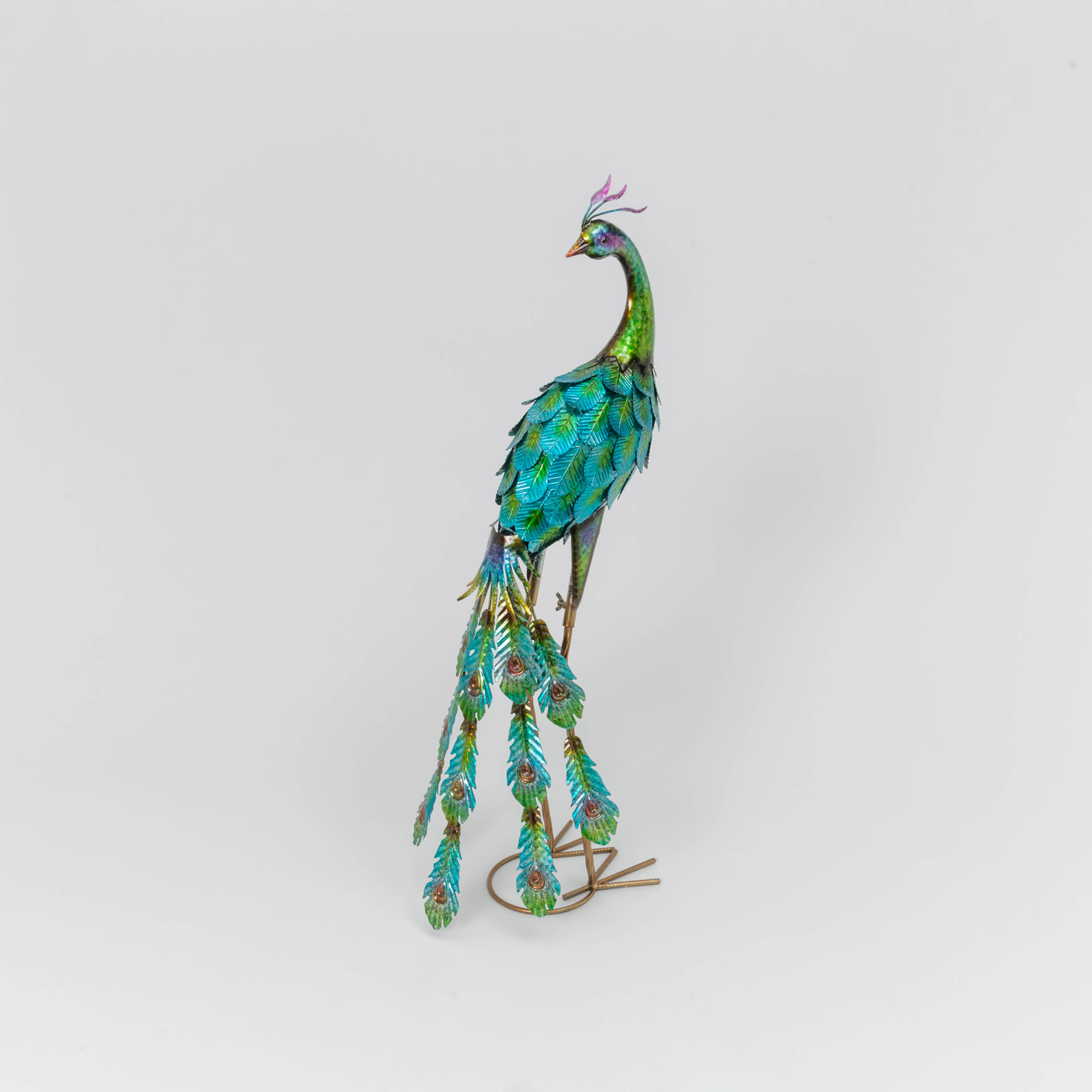 The Gerson Companies - Wholesale Decorative Figurine - Gerson Gerson Company 30"H Metal Peacock Figurine w/ Ground1