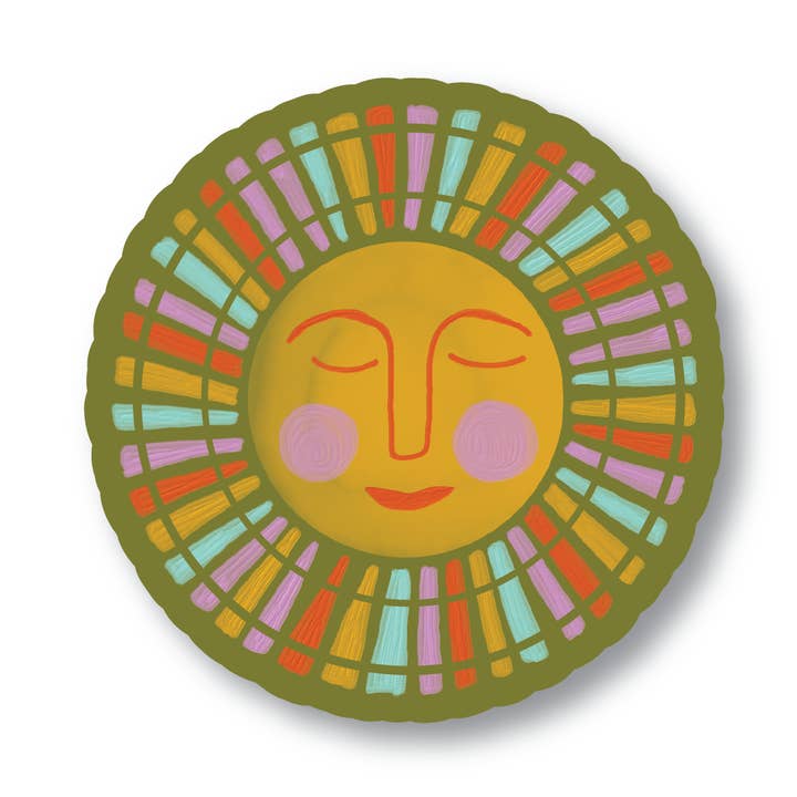 Peaceful Sun klistermärke för wholesale av Maija Rebecca Hand Drawn