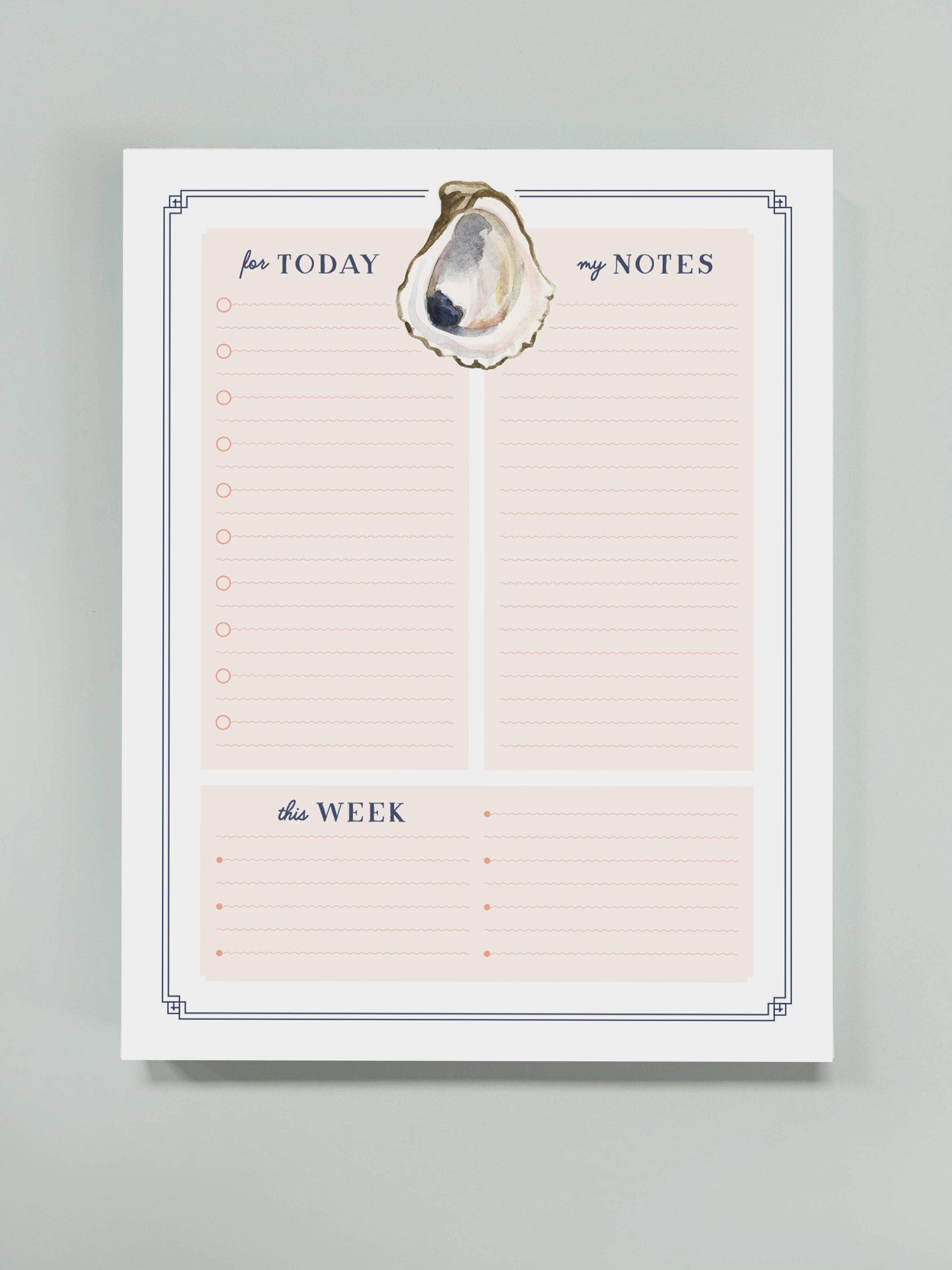 Texture Design Co - Wholesale Notepad - The Oyster Planner Notepad1