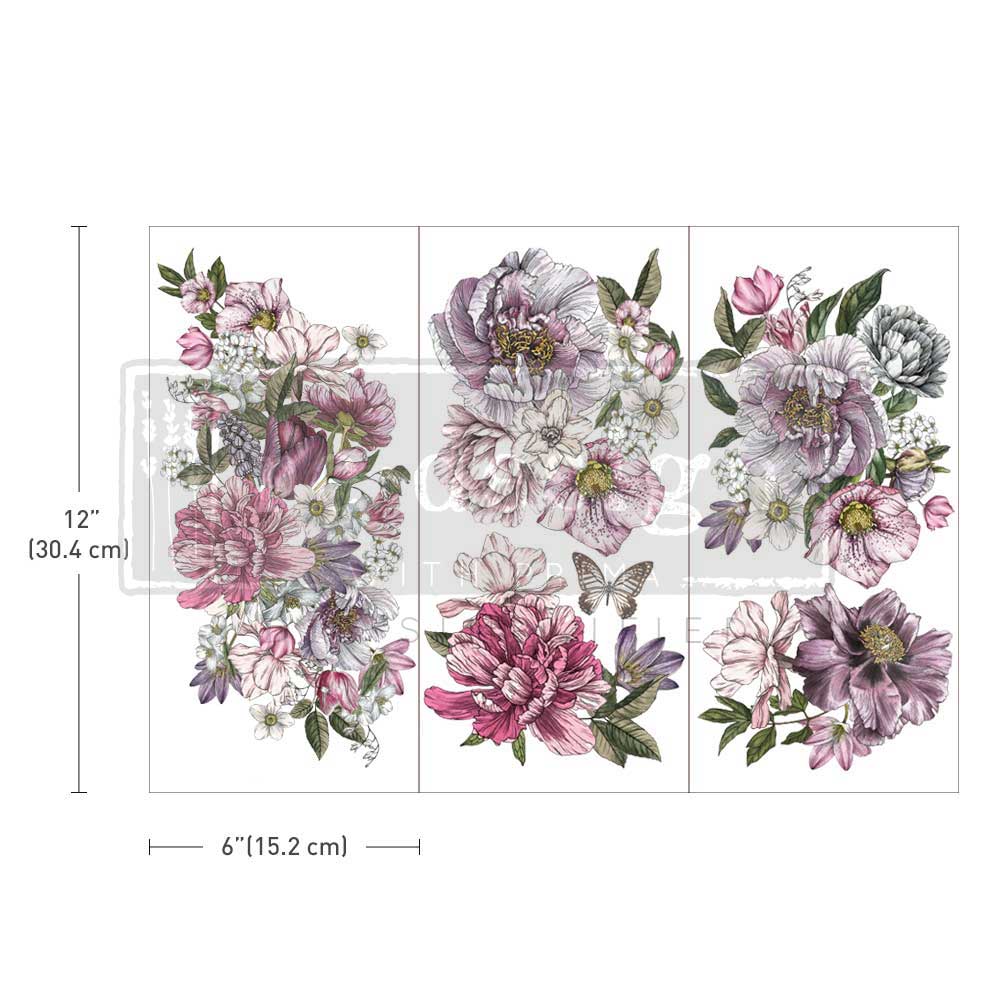 Redesign with Prima - Wholesale Sublimation Transfer - Furniture Transfers Dreamy Florals 6"x12" 6553506559764