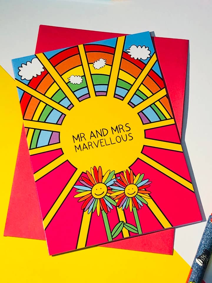 Mr & Mrs Greetings Card for wholesale by PaintsPylons