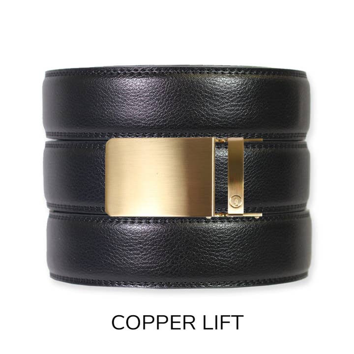 Tough Apparel - Wholesale Belt - Men's - Black Leather Ratchet Belt & Buckle Set