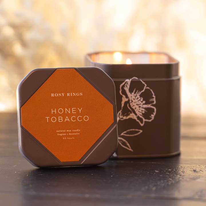 Rosy Rings - Wholesale Travel Candles - Honey Tobacco Signature Tin