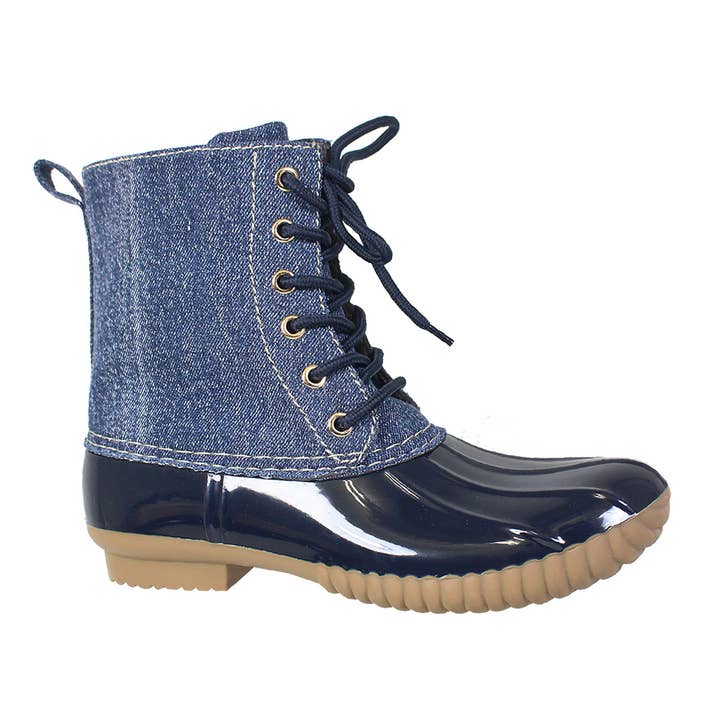 Yoki Fashion - Wholesale Rain boots – Women’s - Yoki Womens Dylan Lace up Pu Rain Duck Boots3