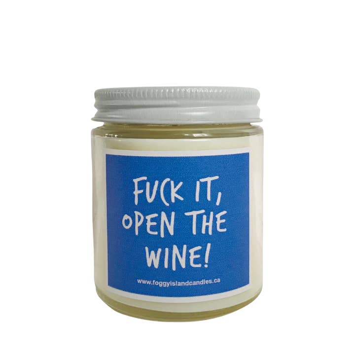Fuck it, Open the Wine! for wholesale by Foggy Island Candle Co.