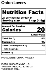 Igotchu Seasonings - Vendita all'ingrosso Mix di spezie secche - Condimento Igotchu Onion Lovers6