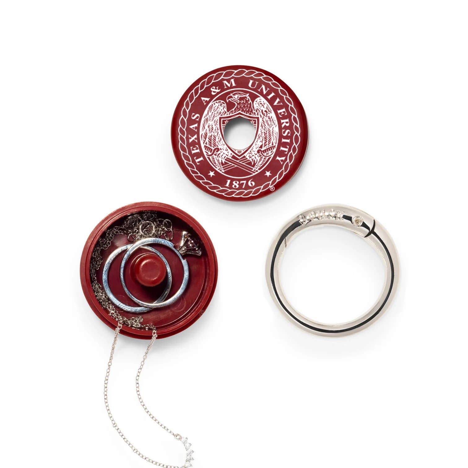 Lion Latch - Wholesale Jewelry Box/Organizer - A&M Crest on Maroon