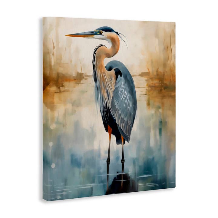 Stupell Industries - Wholesale Wall Sign - Peaceful Heron over Abstract - Unframed Wall Art10
