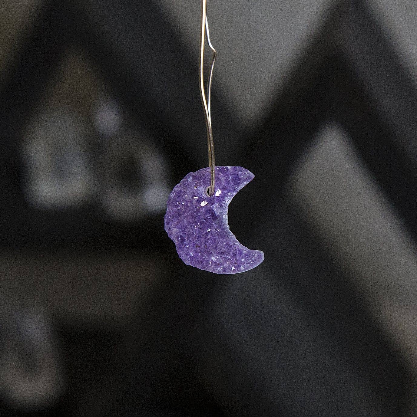 Rock Paradise - Wholesale Spiritual Stone/Crystal - Crystal Amethyst Moon Crescent Druzy Drilled RK2310