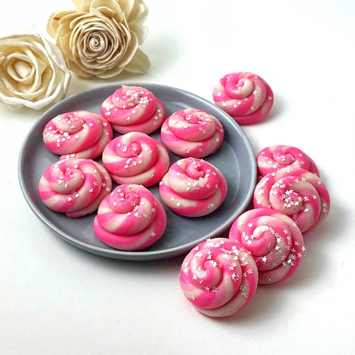 Gourmet Marzipan Candy Pink Sparkly Flamingo Cupid Poops for wholesale by marzipops