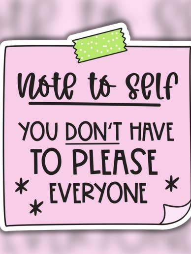 Note To Self Post It Easy Peel Sticker for wholesale by Gordon Craftworks