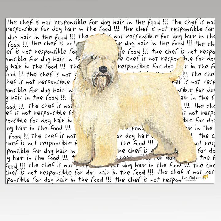 Wheaten (soft coated) Terrier Cutting Board for wholesale by Zeppa Studios