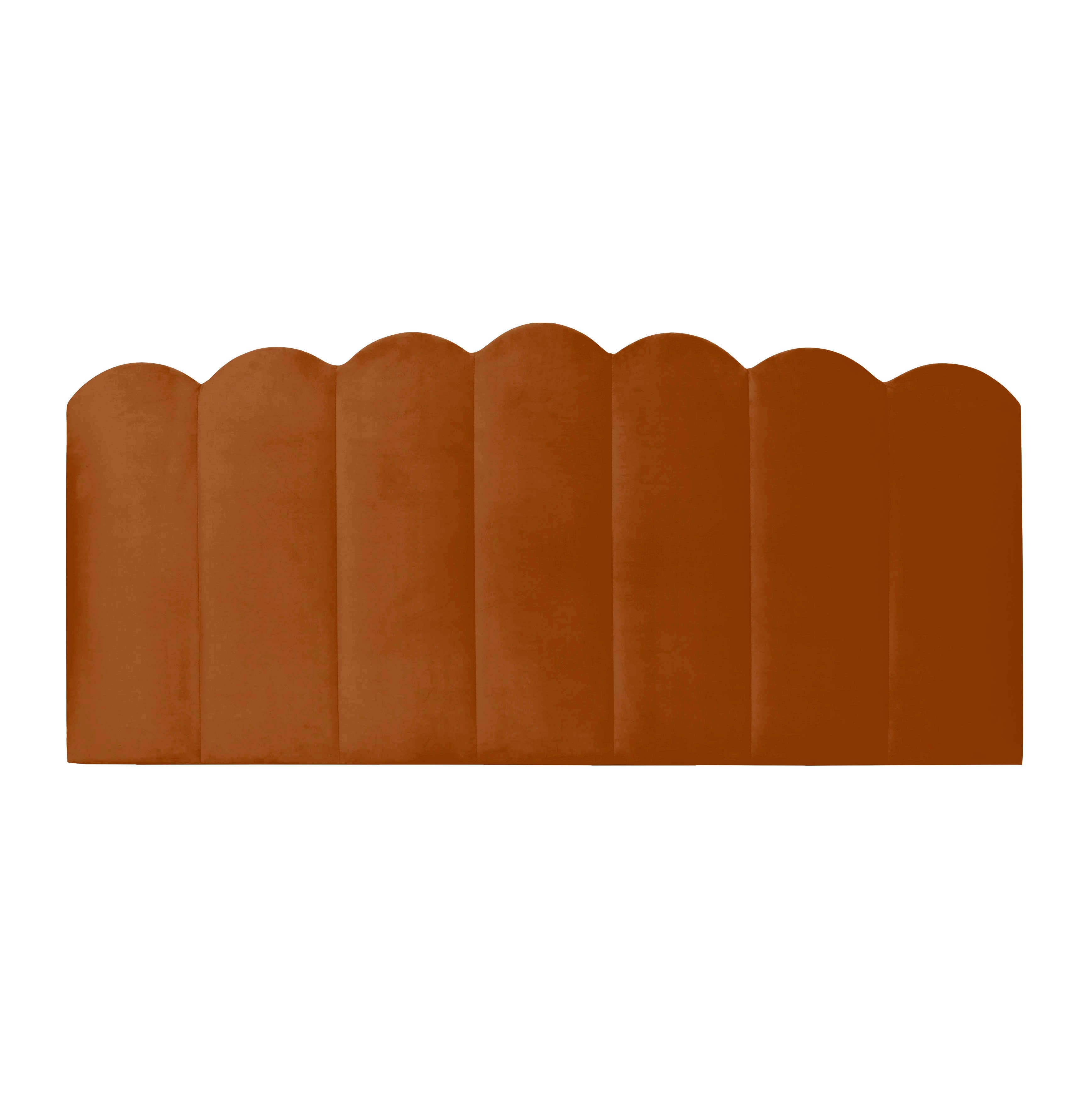 Really Nice Things - Vente Tête de lit - Tête de lit capitonnée en velours terracotta 160x74cm0