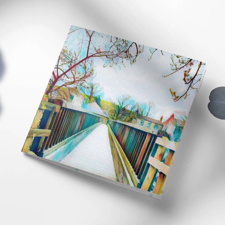 Art Collection: The Bridge with Teal Envelope for wholesale by 5C Designs