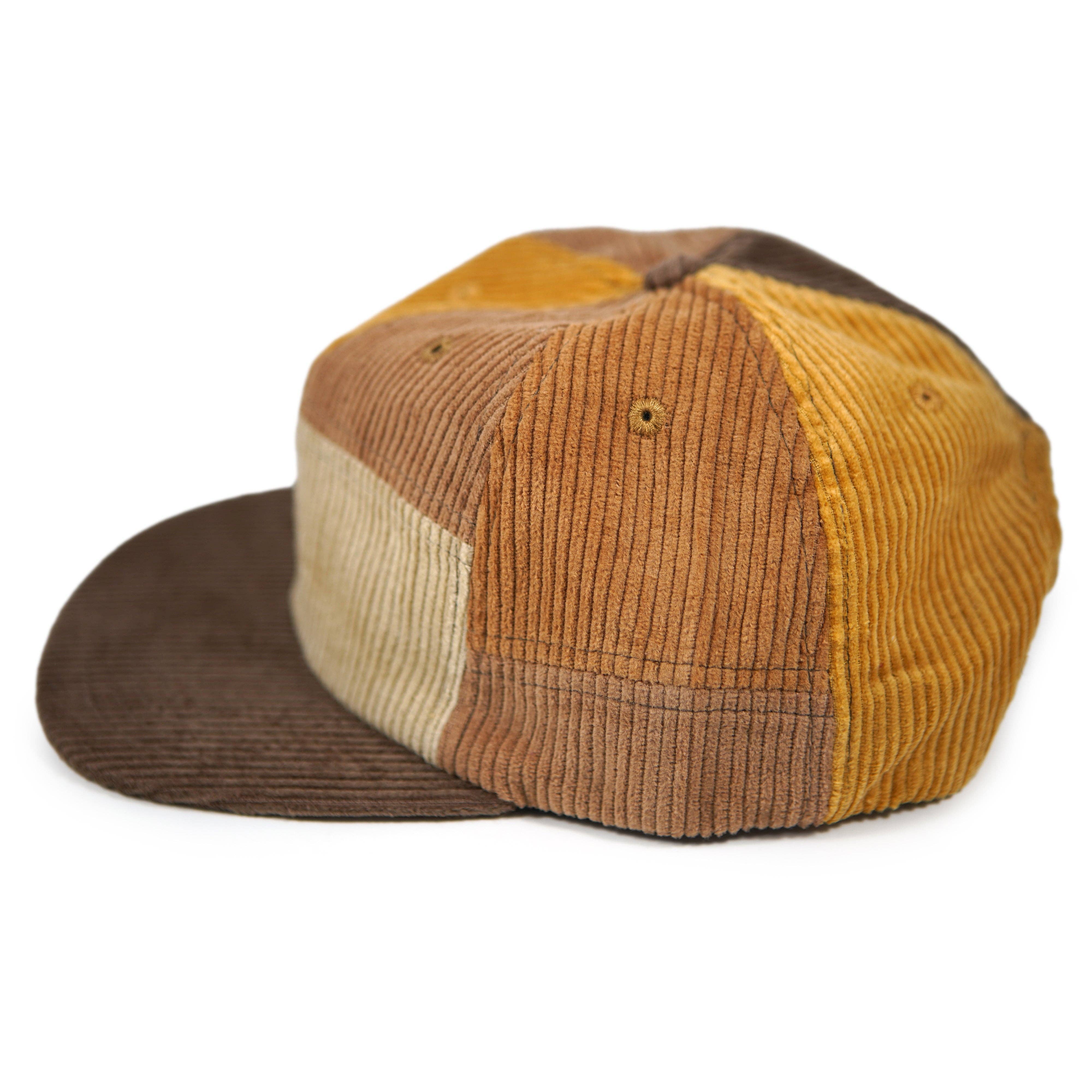 Stuntin Goods - Wholesale Flat Brim Cap - Unisex - Patchwork Corduroy Hat5