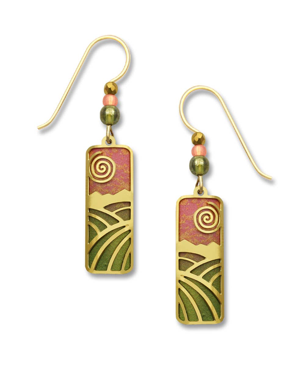 Left Hand Studios - Wholesale Dangle Earrings - Sunset Col w/GP Fields Overlay0