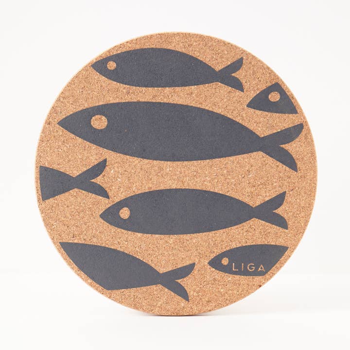 Cork Placemats | Fish Grey for wholesale by LIGA
